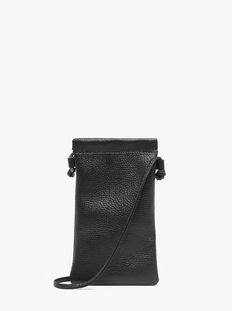 Sac bandoulière caviar cuir milano cuir de vachette Noir Noir - Kiabi