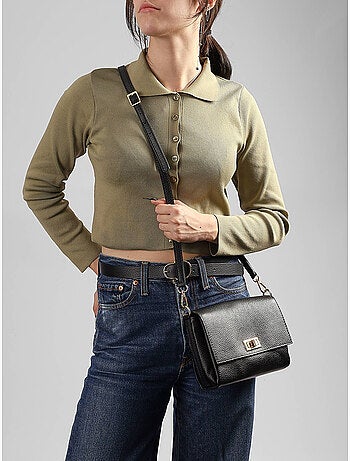 Sac bandoulière caviar cuir milano cuir de vachette