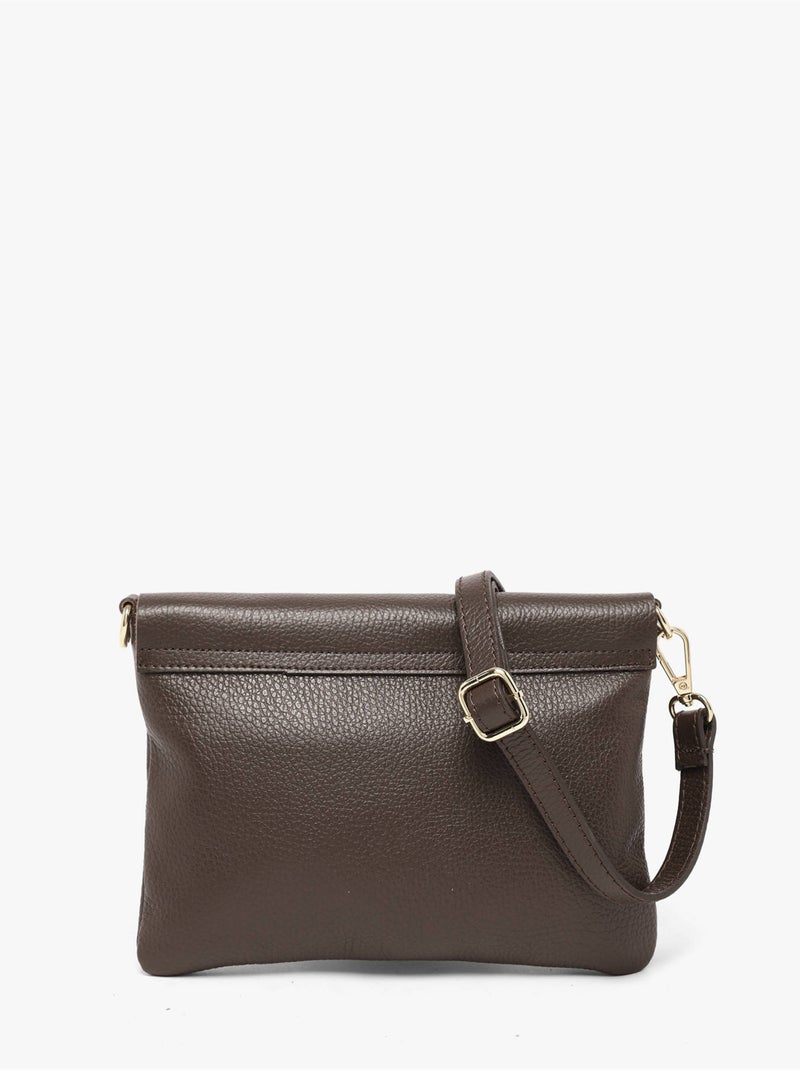 Sac bandoulière caviar cuir milano cuir de vachette Noir Rouge Noir - Kiabi