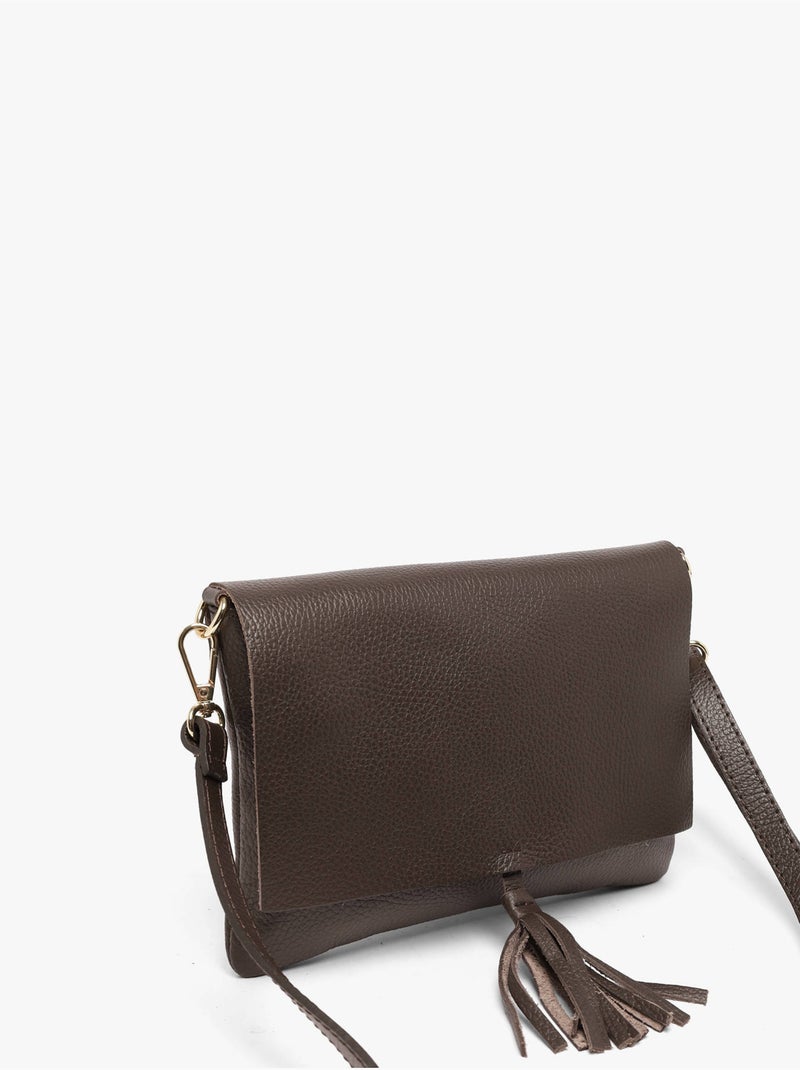 Sac bandoulière caviar cuir milano cuir de vachette Noir Rouge Noir - Kiabi