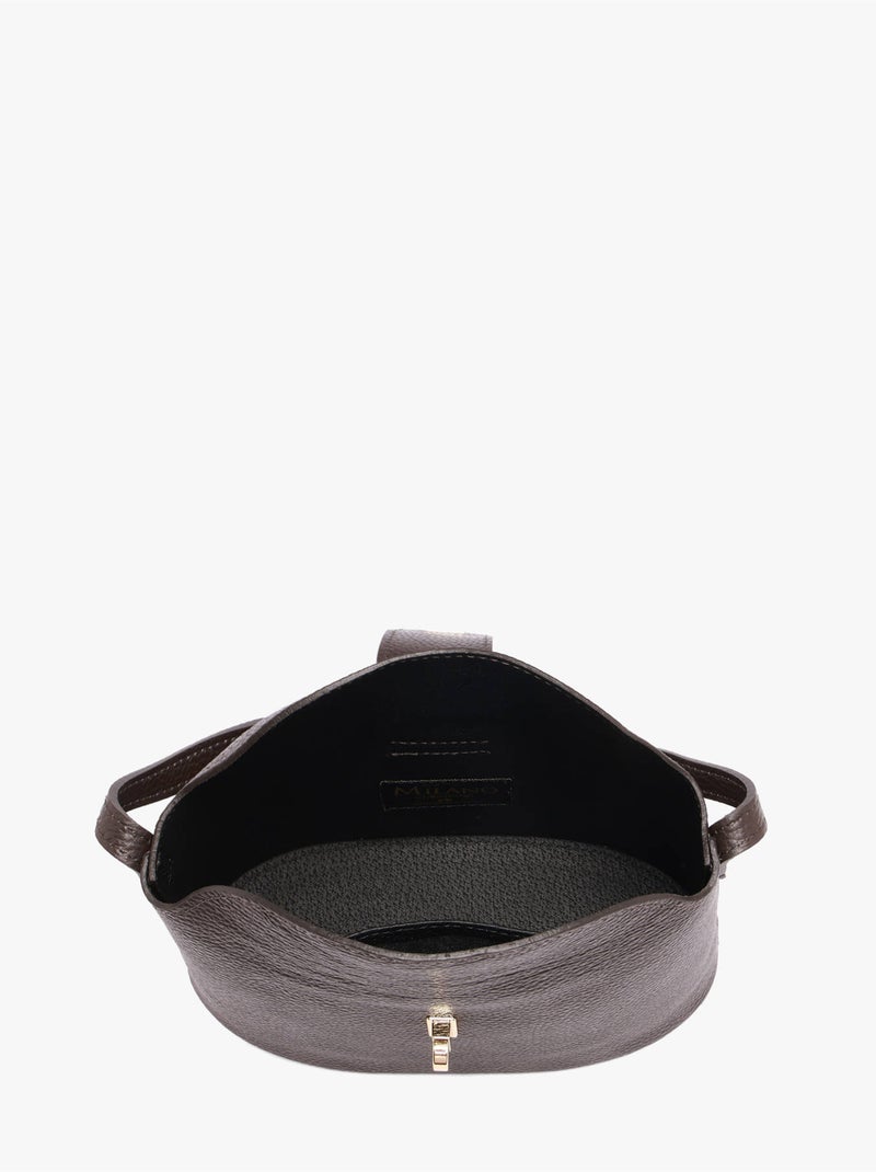 Sac bandoulière caviar cuir milano cuir de vachette Noir Rouge Noir - Kiabi