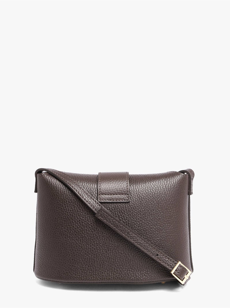 Sac bandoulière caviar cuir milano cuir de vachette Noir Rouge Noir - Kiabi