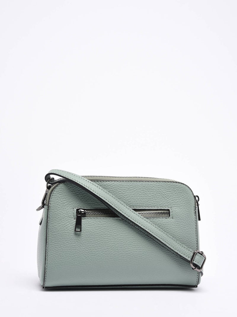 Sac Bandouliere Caviar Cuir Milano Cuir De Vachette Vert kaki clair - Kiabi
