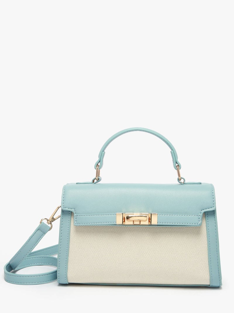 Sac Bandoulière Chic Miniprix Toile Enduite Bleu foncé - Kiabi