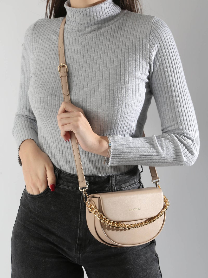 Sac Bandoulière City Miniprix Synthetique Taupe - Kiabi