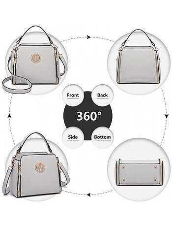 Sac bandoulière classique 25x21x12 cm cuir pu - miss lulu