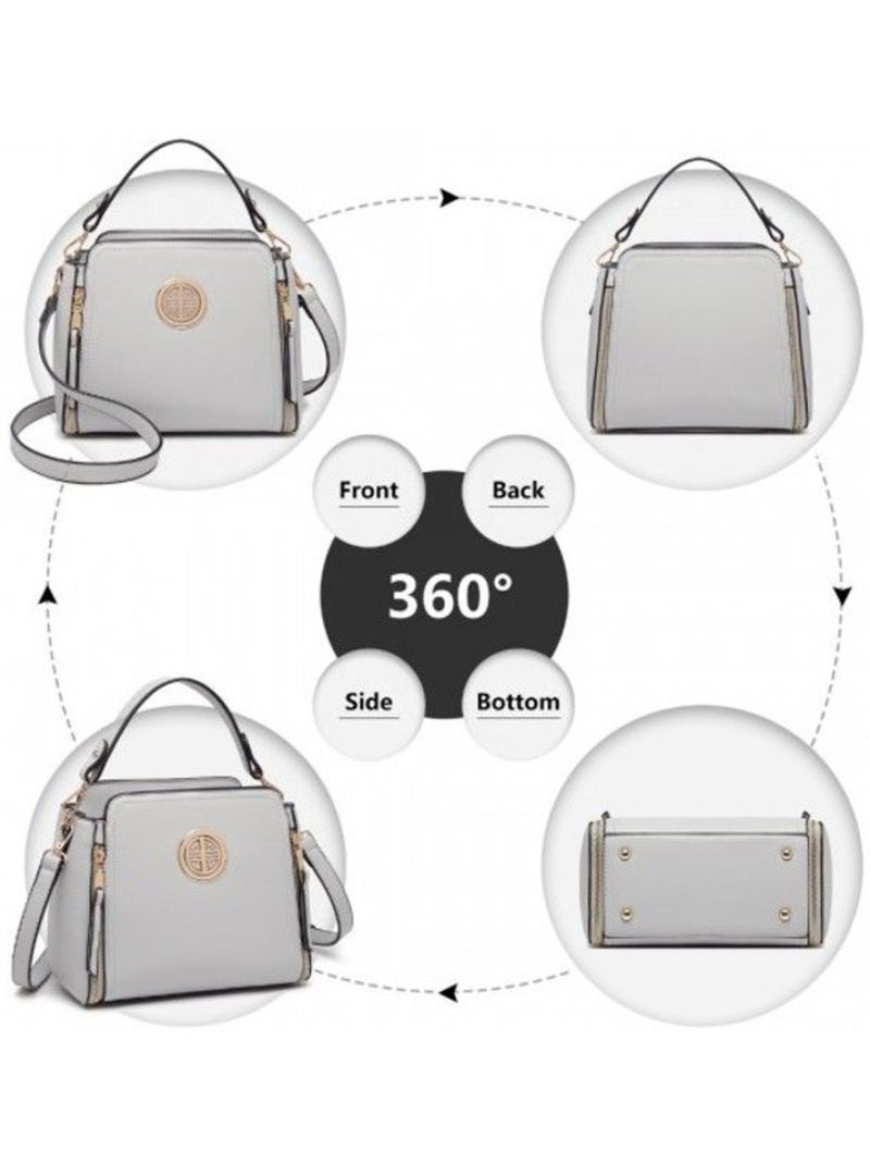 Sac bandoulière classique 25x21x12 cm cuir pu - miss lulu Noir - Kiabi