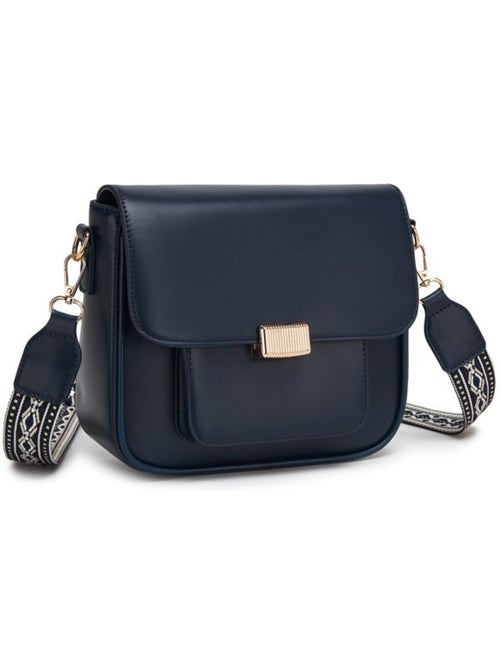 Sac bandoulière compact cuir pu lisse 23x8,5x19 cm - miss lulu - Kiabi Sac bandoulière compact cuir pu lisse 23x8,5x19 cm - miss lulu - Kiabi