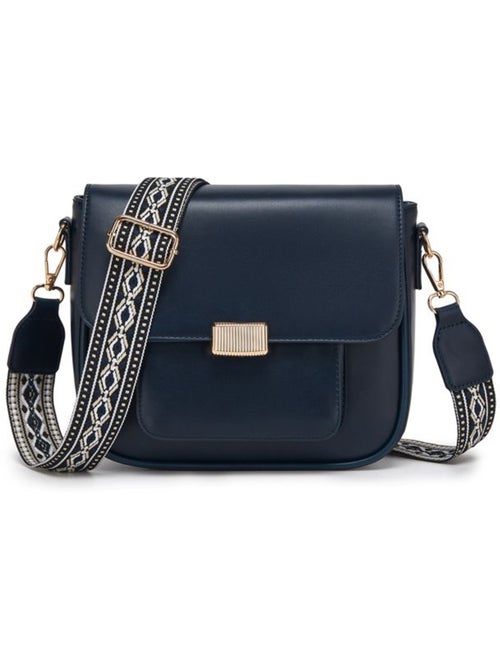 Sac bandoulière compact cuir pu lisse 23x8,5x19 cm - miss lulu - Kiabi Sac bandoulière compact cuir pu lisse 23x8,5x19 cm - miss lulu - Kiabi