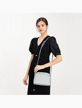 Sac bandoulière cuir pu réglable 22x17x9 cm - miss lulu