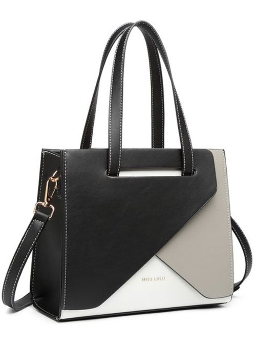 Sac bandoulière cuir pu tricolore 26x9x21 cm - miss lulu - Kiabi Sac bandoulière cuir pu tricolore 26x9x21 cm - miss lulu - Kiabi