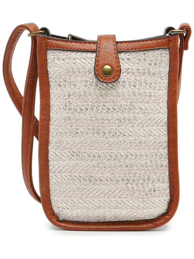 Sac Bandoulière Daphne Miniprix Papier Tresse Garni Synt Argent - Kiabi