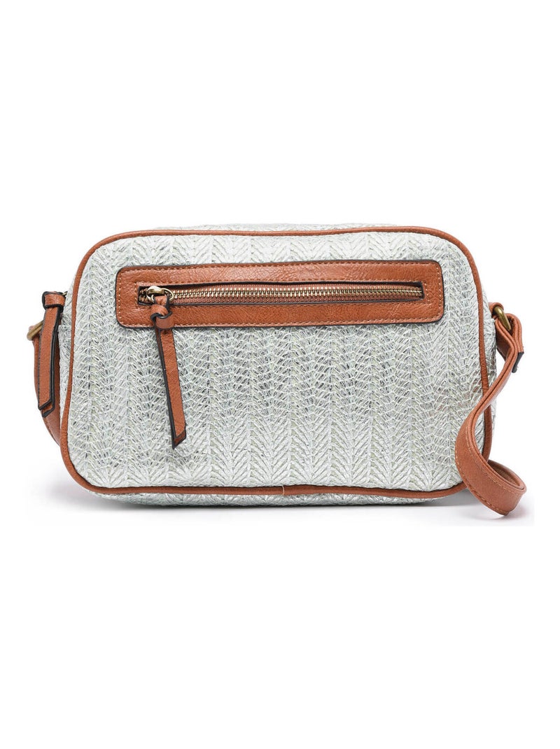 Sac Bandoulière Daphne Miniprix Papier Tresse Garni Synt Bleu azur - Kiabi