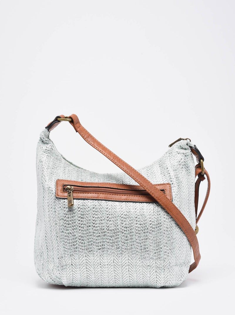 Sac Bandouliere Daphne Miniprix Papier Tresse Garni Synt Bleu azur - Kiabi