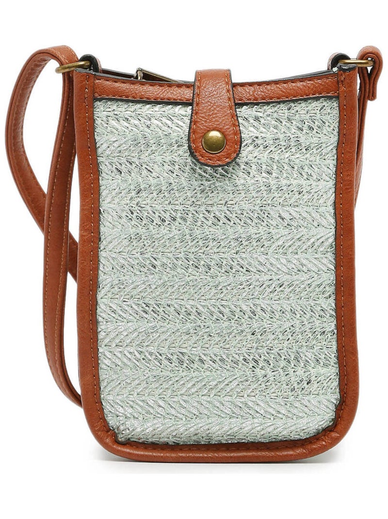 Sac Bandoulière Daphne Miniprix Papier Tresse Garni Synt Bleu azur - Kiabi