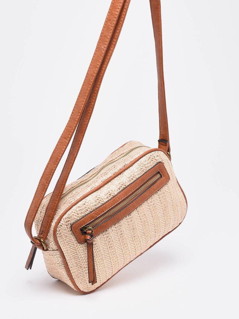 Sac Bandoulière Daphne Miniprix Papier Tresse Garni Synt Gold - Kiabi
