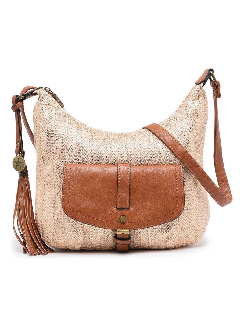Sac Bandouliere Daphne Miniprix Papier Tresse Garni Synt Gold - Kiabi