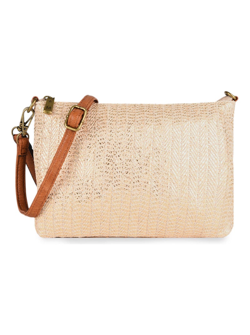Sac Bandouliere Daphne Miniprix Papier Tresse Garni Synt Gold - Kiabi