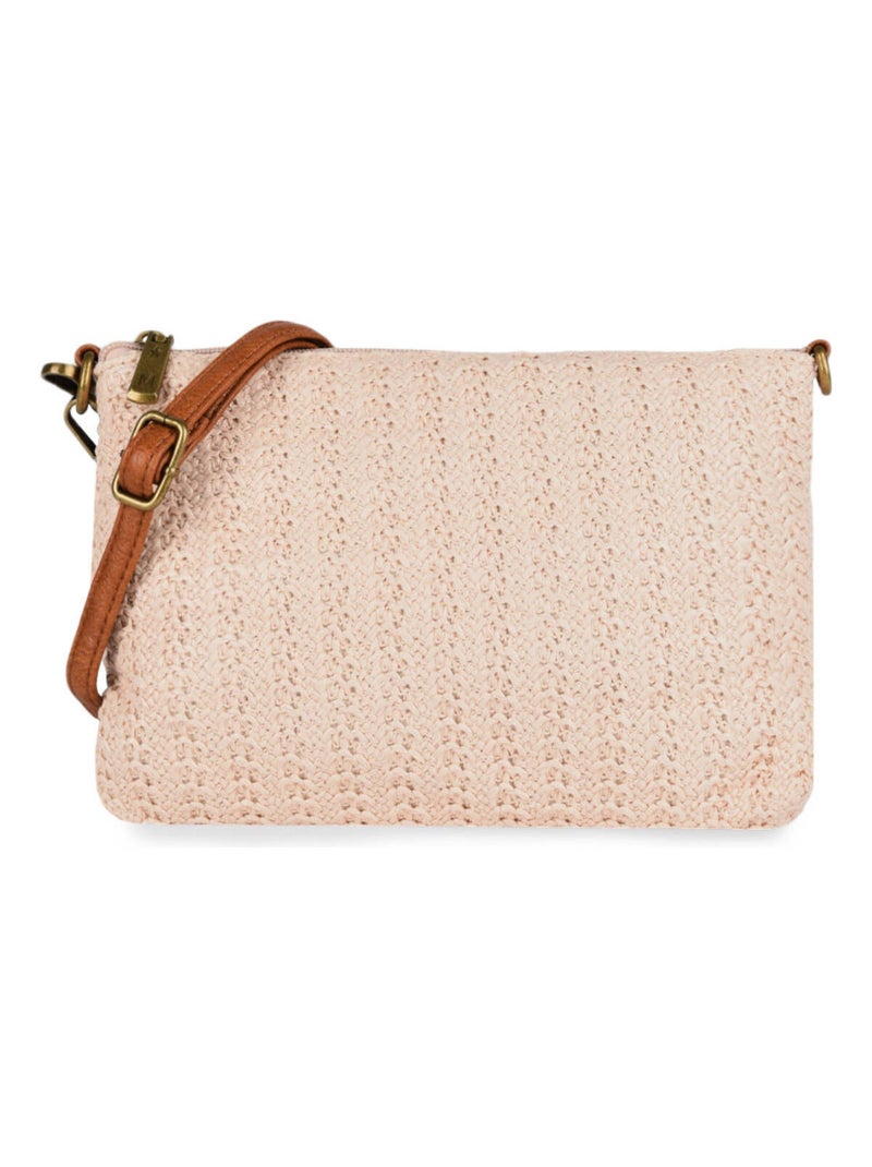 Sac Bandouliere Daphne Miniprix Papier Tresse Garni Synt Taupe - Kiabi