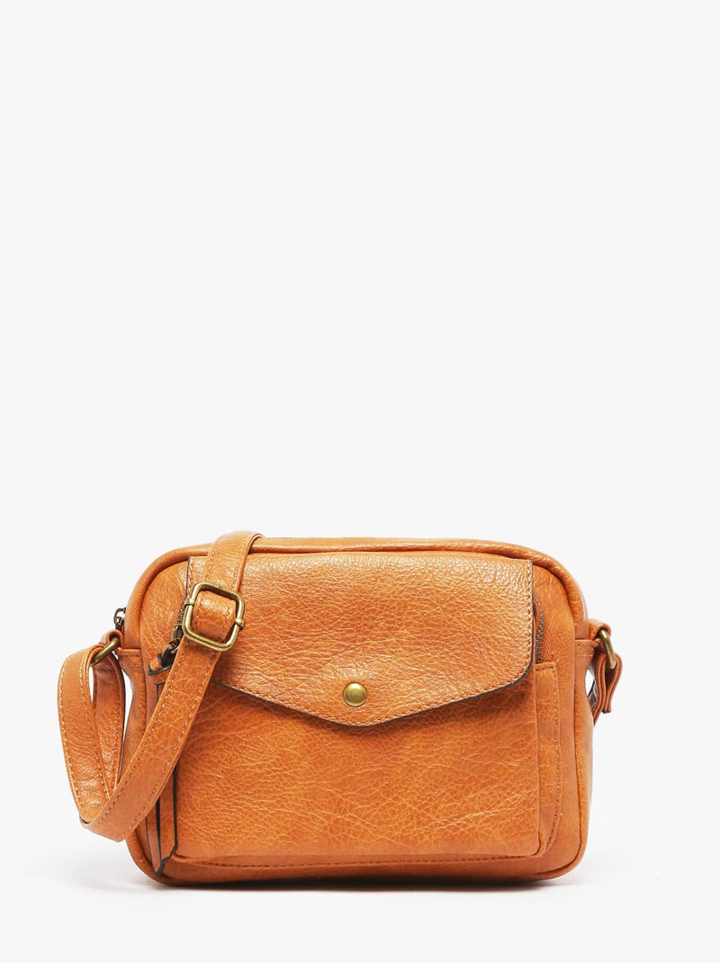 Sac Bandoulière Dea Miniprix Toile Enduite Camel - Kiabi