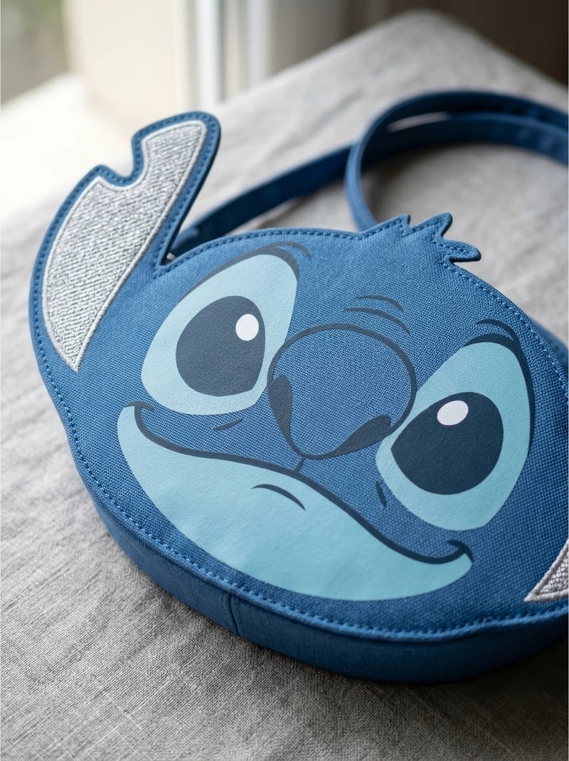 Sac bandoulière effet 3d en simili cuir stitch disney Bleu - Kiabi
