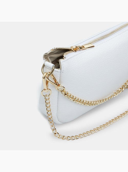 Sac bandoulière en cuir - Kiabi