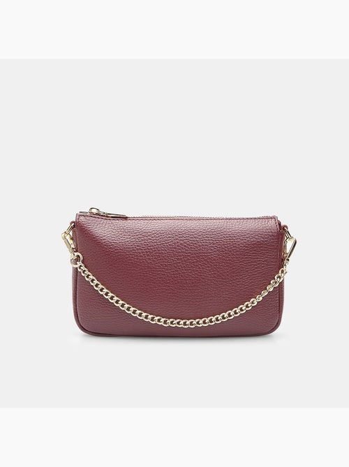 Sac bandoulière en cuir - Kiabi