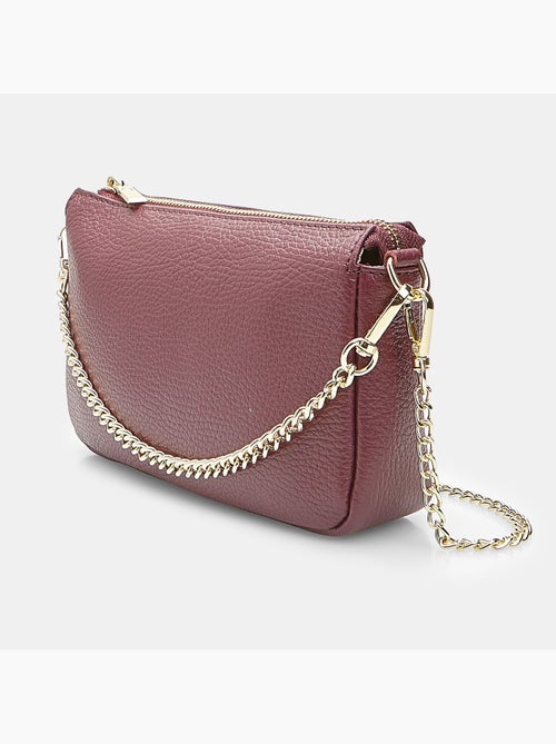 Sac bandoulière en cuir - Kiabi