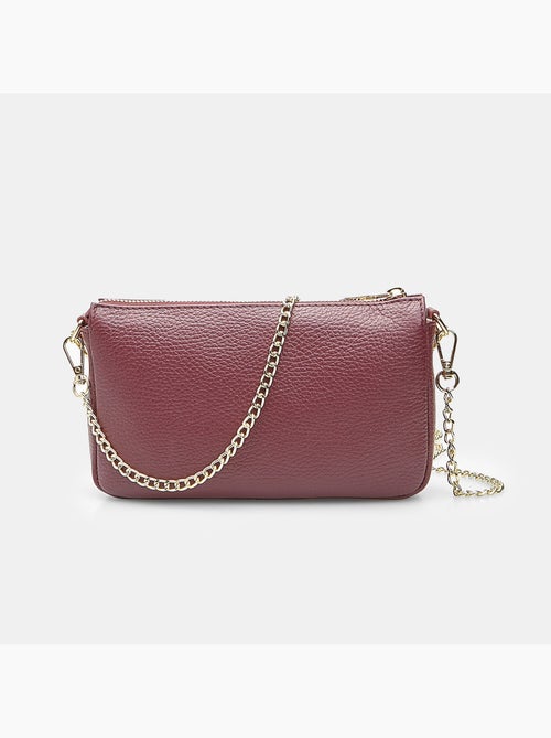Sac bandoulière en cuir - Kiabi