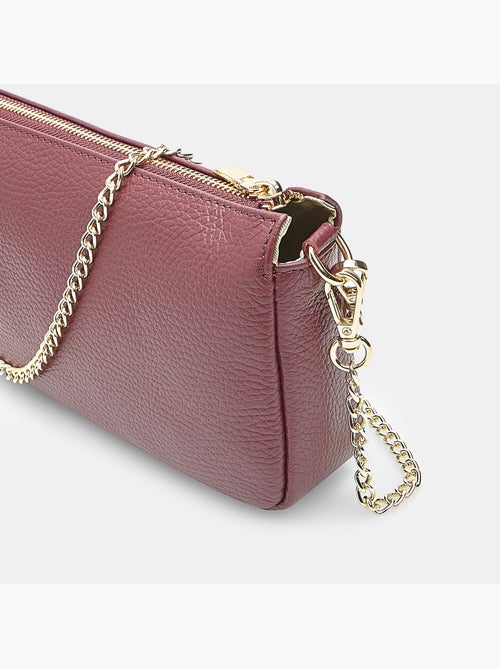 Sac bandoulière en cuir - Kiabi