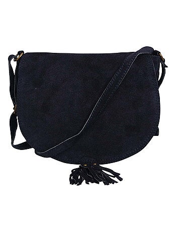 Sac bandoulière en cuir de velours