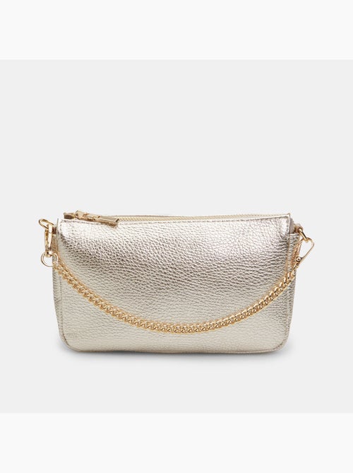 Sac bandoulière en cuir - Kiabi