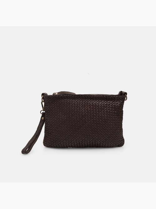 Sac bandoulière en cuir - Kiabi