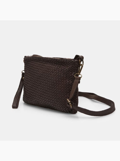 Sac bandoulière en cuir - Kiabi