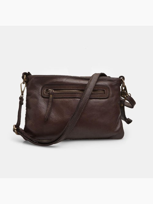 Sac bandoulière en cuir - Kiabi