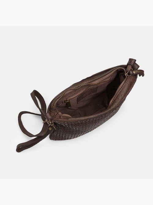 Sac bandoulière en cuir - Kiabi