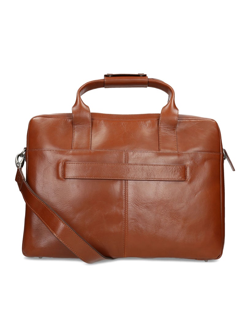 Sac bandoulière en cuir Marron - Kiabi