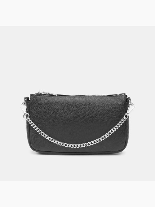 Sac bandoulière en cuir - Kiabi