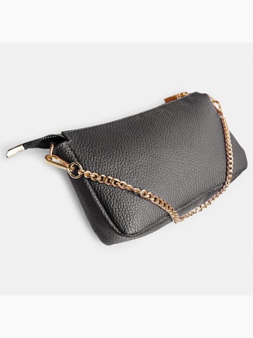 Sac bandoulière en cuir - Kiabi