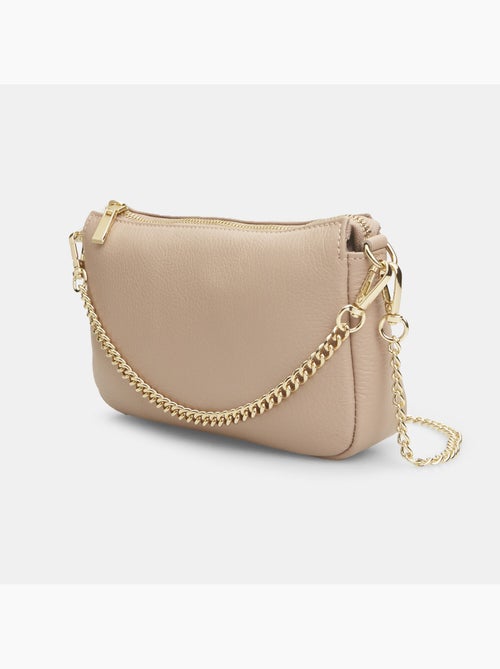 Sac bandoulière en cuir - Kiabi
