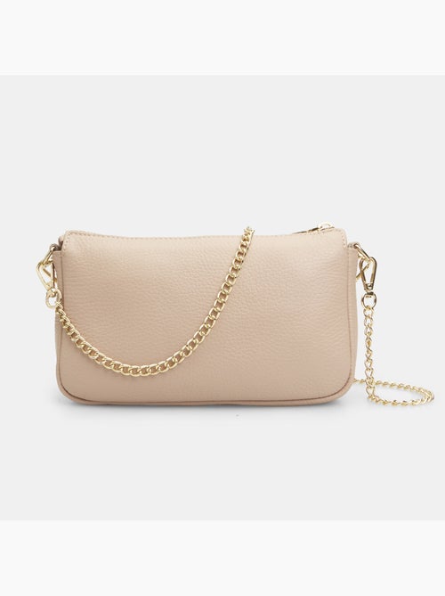 Sac bandoulière en cuir - Kiabi