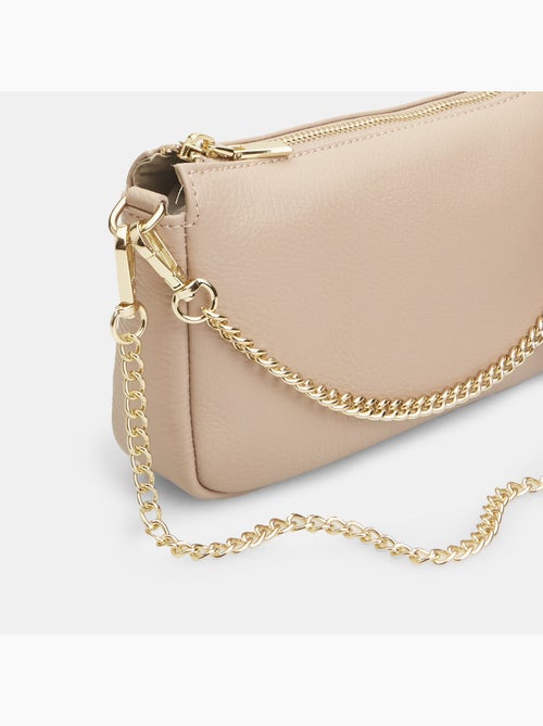 Sac bandoulière en cuir - Kiabi