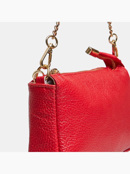 Sac bandoulière en cuir - Kiabi