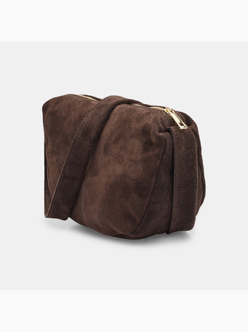 Sac bandoulière en daim Bata Marron - Kiabi