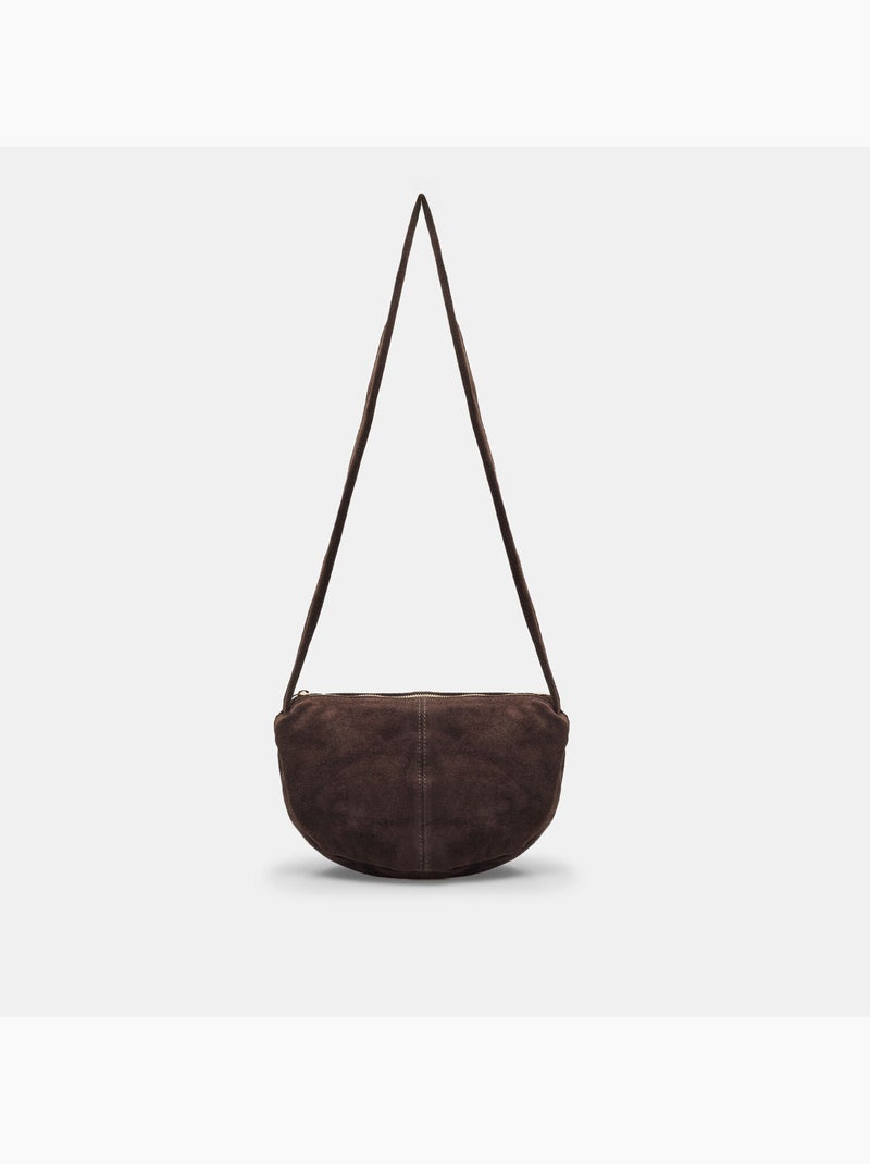 Sac bandoulière en daim Bata Marron - Kiabi