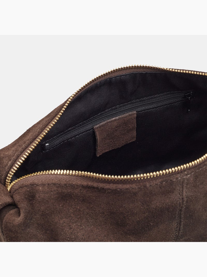 Sac bandoulière en daim Bata Marron - Kiabi