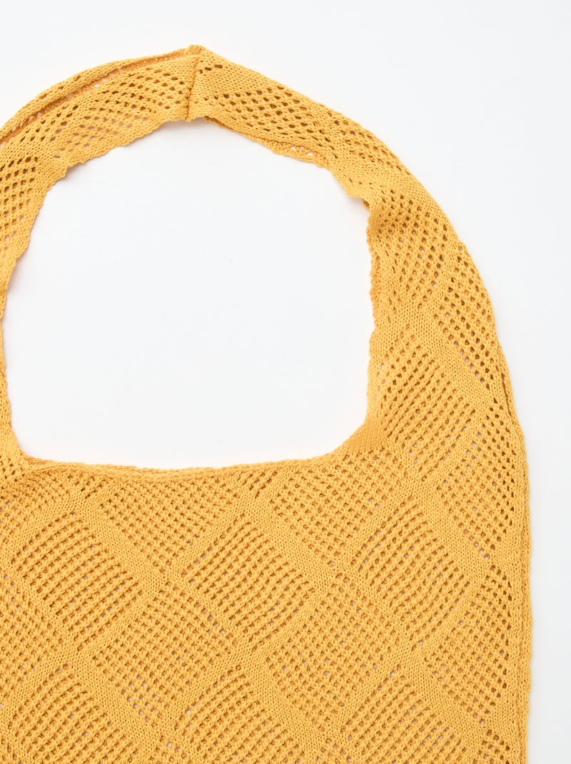 Sac bandoulière en filet Jaune - Kiabi