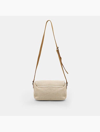 Sac bandoulière en raphia Bata