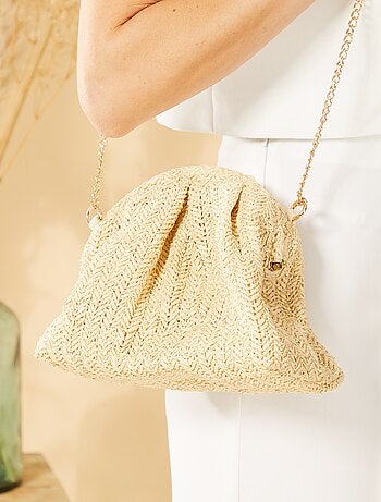 Sac bandoulière en raphia