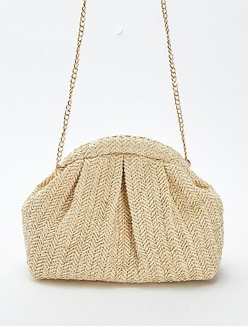 Sac bandoulière en raphia